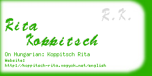 rita koppitsch business card